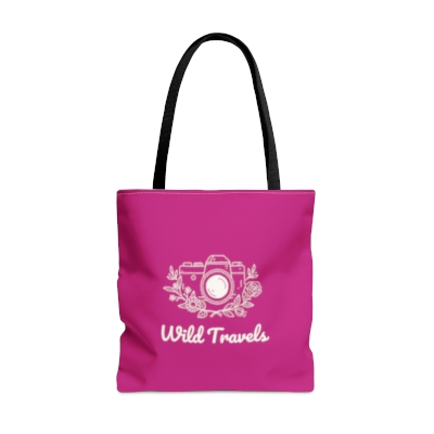 Wild Travels Tote Bag, Wild Travels, Pink Tote Bag, Tote Bag