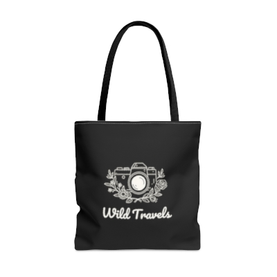 Wild Travels Tote Bag, Wild Travels, Black Tote Bag, Tote Bag