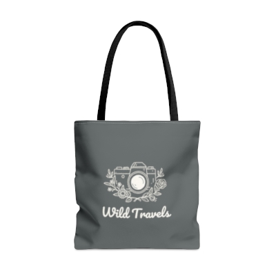 Wild Travels Tote Bag, Wild Travels, Gray Tote Bag, Tote Bag