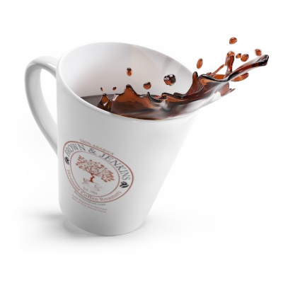 Brown & Jenkins Logo Latte Mug