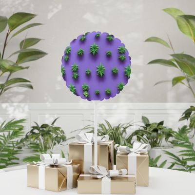 Royal Purple Weed Balloon (Round and Heart-shaped), 11"