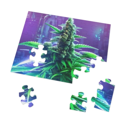 Futuristic Weed Plant Jigsaw Puzzle (30, 110, 252, 500,1000-Piece)