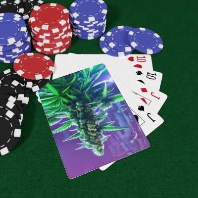 Futuristic Weed Custom Poker Cards