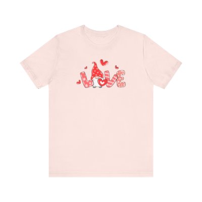 Valentine's Day Gnome & Hearts Women's T-Shirt Gift - Unisex Jersey Short Sleeve Tee