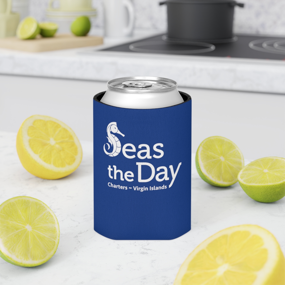 Seas the Day Can Koozie - Blue product thumbnail image
