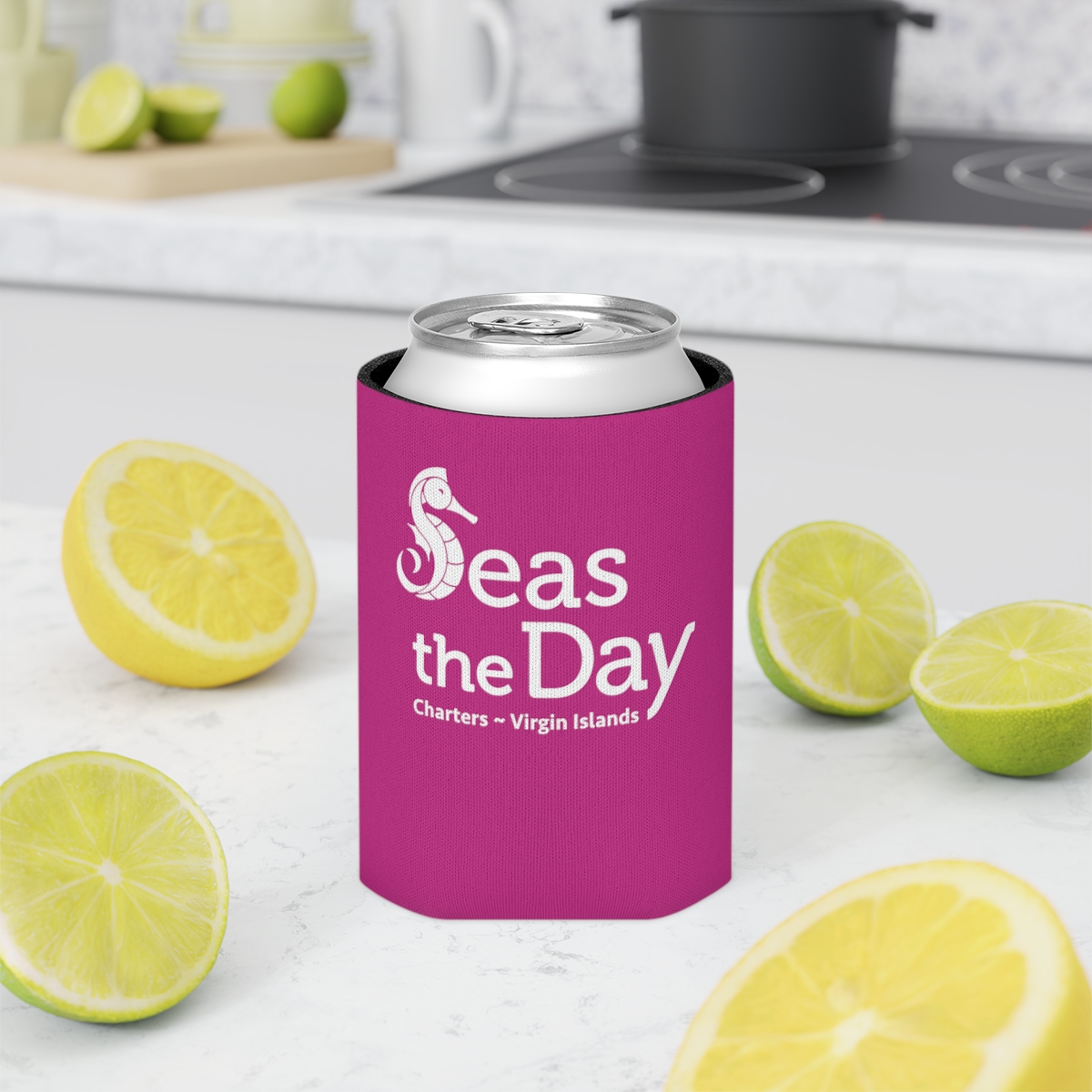 Seas the Day Can Koozie - Pink product thumbnail image