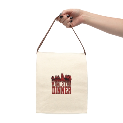 What's for dinner / Cannibal Council - Canvas Lunch Bag With Strap