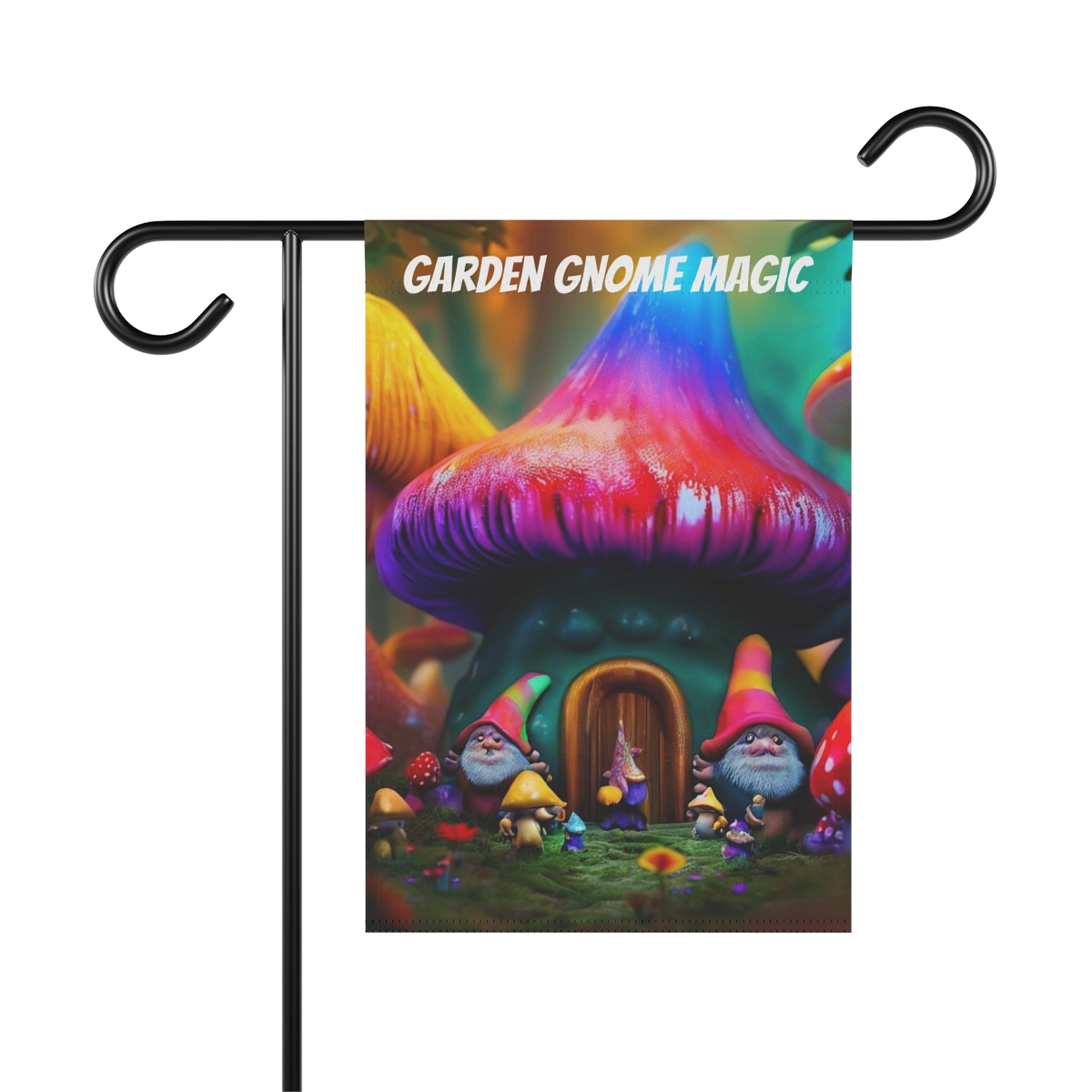 Garden Gnomes Bring Good Luck And An Aura Of Magic For A Healthy And Bountiful Garden, Beautiful Gnome And Mushroom Banner product thumbnail image