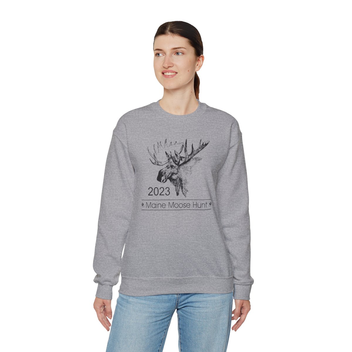 2023 Original Moose design -Unisex Heavy Blend™ Crewneck Sweatshirt product thumbnail image