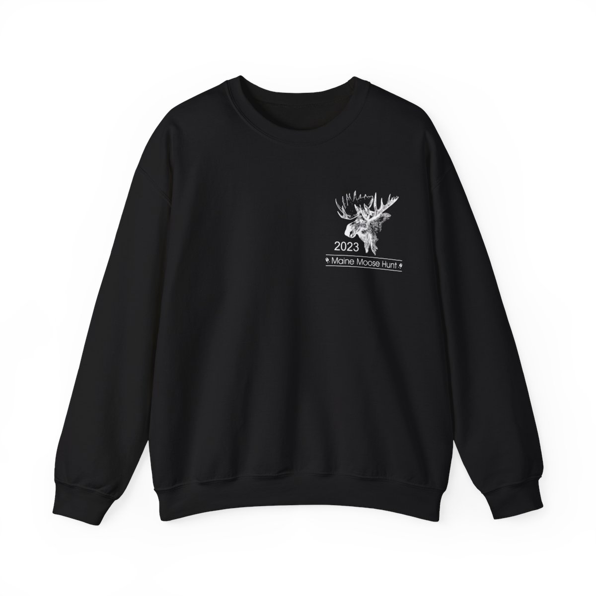  2023 Original Moose pocket logo with full back design Unisex Heavy Blend™ Crewneck Sweatshirt product thumbnail image