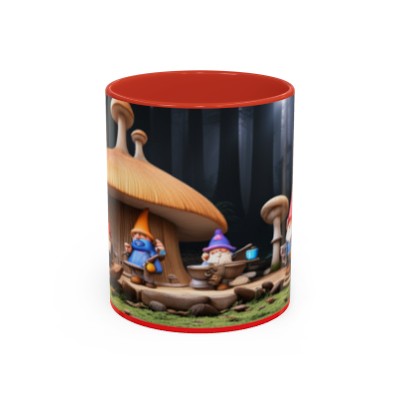 Very Colorful Gnome Coffee Mug, Gnome Mug Makes A Unique Gift, Mystical And Magical, Accent Coffee Mug, 11oz