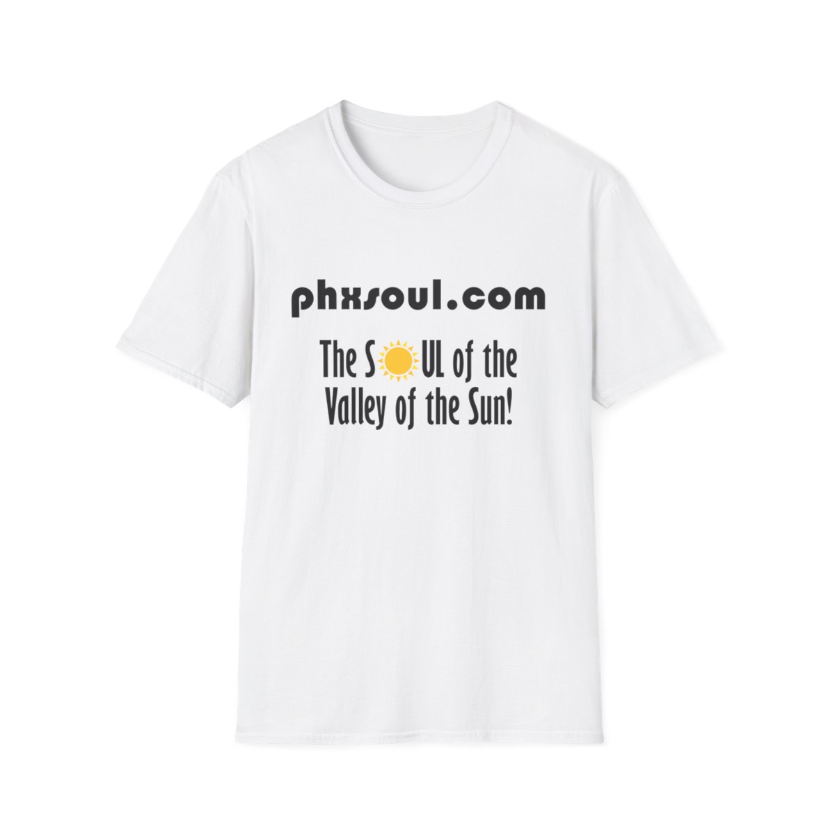 Adult PhxSoul.com Unisex Softstyle White T-Shirt product thumbnail image