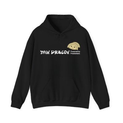 Twin Dragon “Powered By Potstickers” Unisex Heavy Blend™ Hooded Sweatshirt