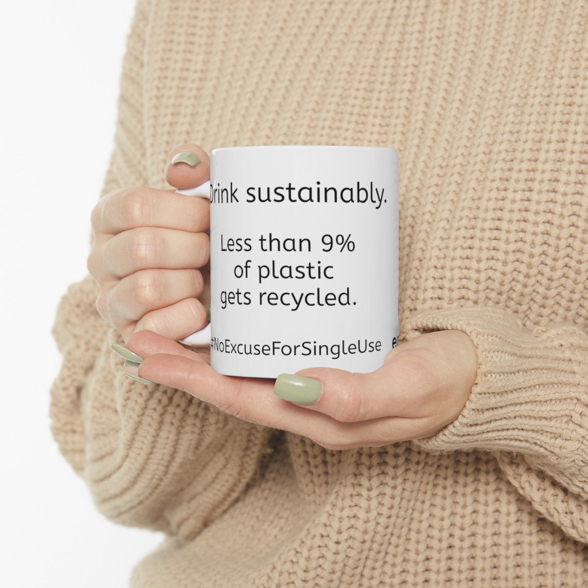 Drink Sustainably Ceramic Mug 11oz product thumbnail image