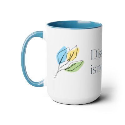 "Dissociation is not a dirty word." Two-Tone Coffee Mugs, 15oz