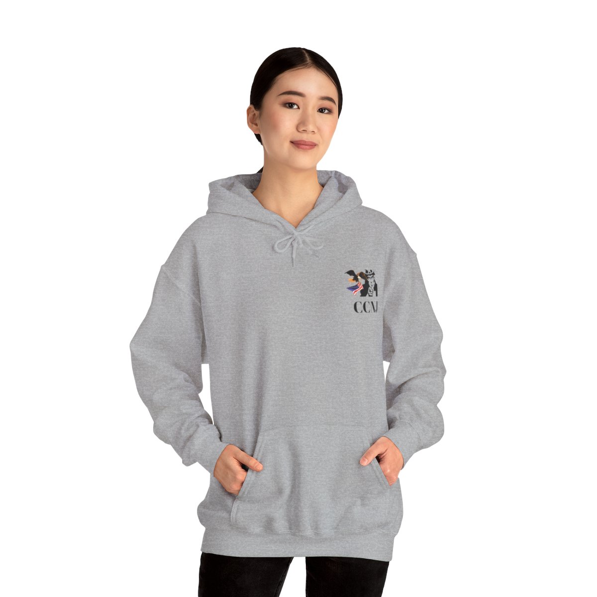 Unisex FRONT(ccnj+logo). BACK(website)Heavy Blend™ Hooded Sweatshirt 3 product main image
