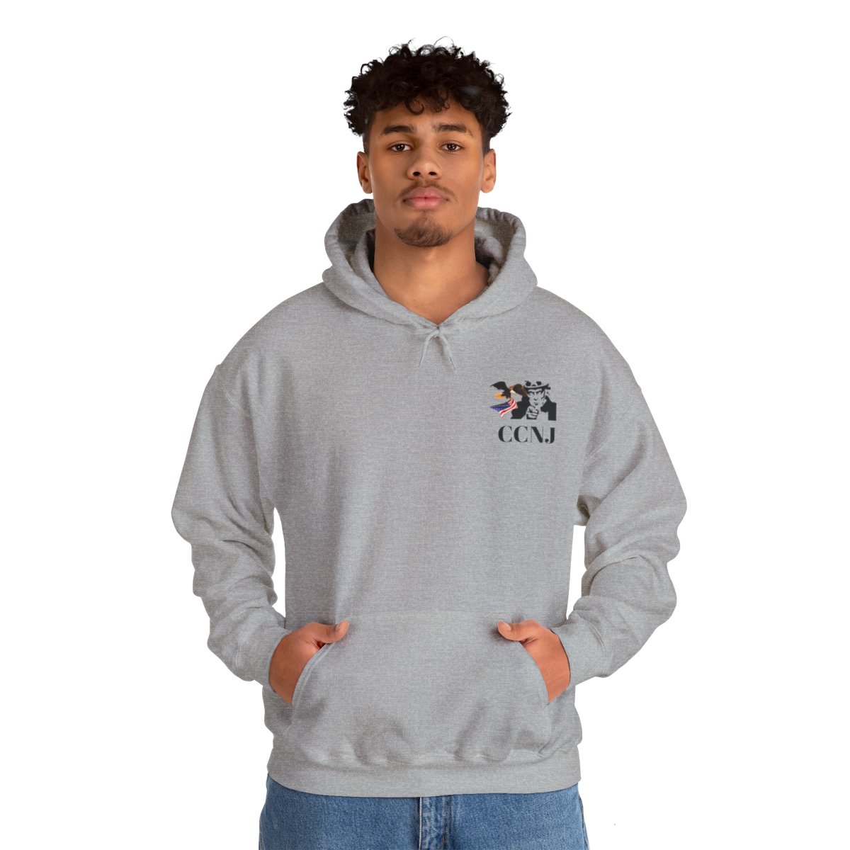 Unisex FRONT(ccnj+logo). BACK(website)Heavy Blend™ Hooded Sweatshirt 3 product thumbnail image