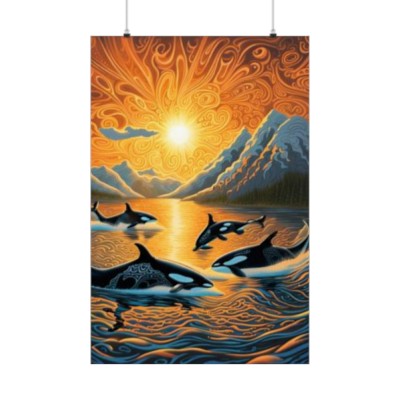 Orca Playtime - Premium Matte Vertical Posters