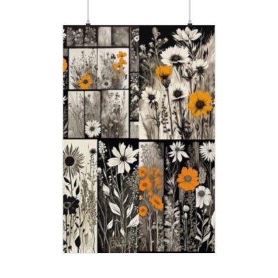Wildflower Collage - Premium Matte Vertical Posters