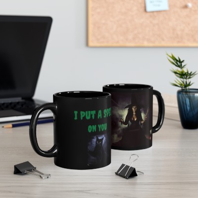 Witch Mug, Whimsigoth Coffee Mug, Gothic Look, Mystical Halloween Mug