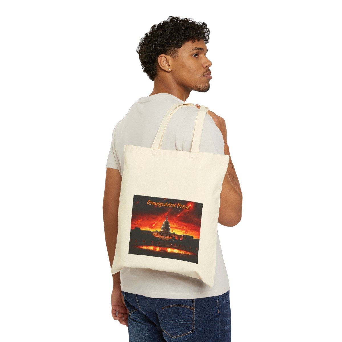 Cotton Canvas Tote Bag "Armageddon Prose" product thumbnail image