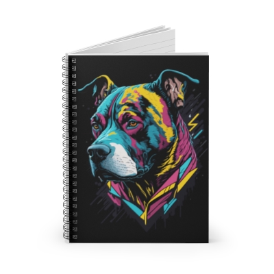 Dog v3 By 3rd Eye Perceptions ( Spiral Notebook - Ruled Line )