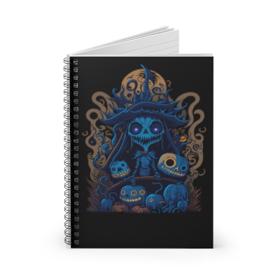 Halloween Witch V1 By 3rd Eye Perceptions ( Spiral Notebook - Ruled Line )
