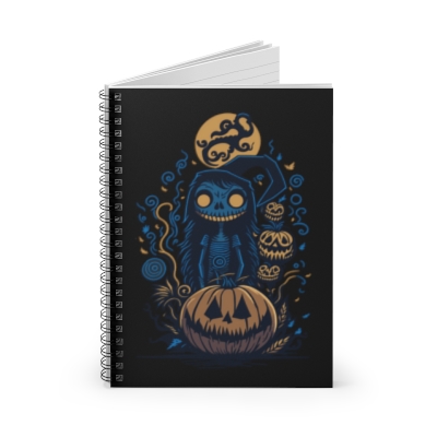Halloween Witch V2 By 3rd Eye Perceptions ( Spiral Notebook - Ruled Line )