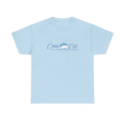 Cruise Life's Happy Place Heavy Cotton T-Shirt