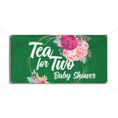 Tea for Two Baby Shower Vinyl Banners