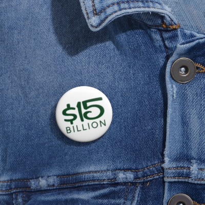 Safe For Work: Green and White 15 Billion Button