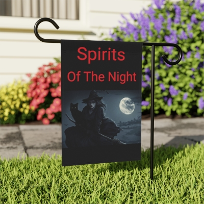 Witch Garden & House Banner, Spirits Of The Night, Halloween Decoration