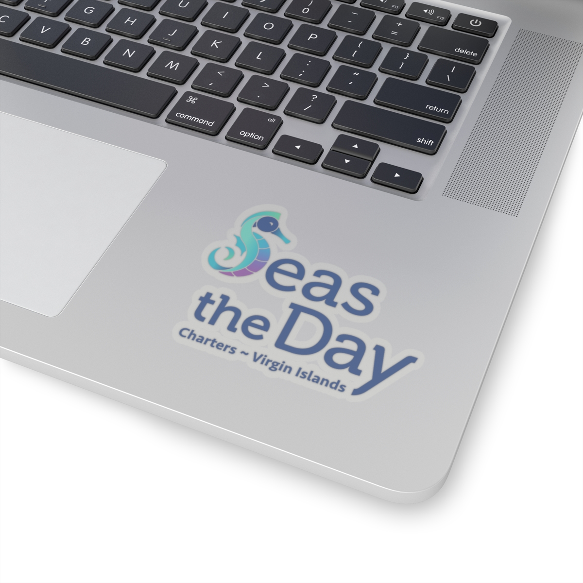 Seas the Day Charters USVI | 3" Transparent Backed Stickers product thumbnail image