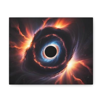 Supernova Plunging Into Black Hole - Canvas Gallery Wraps