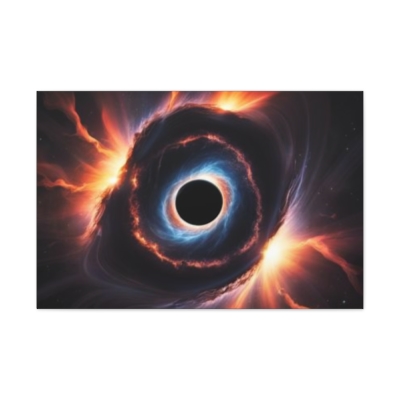 Super Nova Plummeting Into Black Hole - Canvas Gallery Wraps