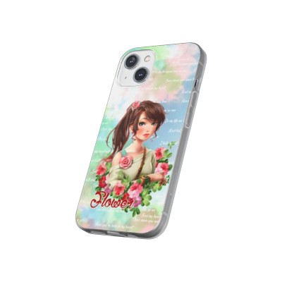 Girl With Flowers Flexi Cases for Samsung and iPhone