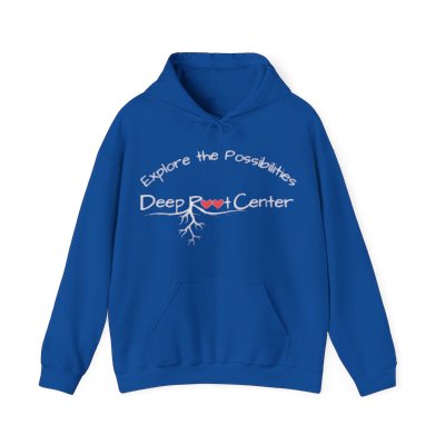 Deep Root Center Logo - Unisex Heavy Blend™ Hooded Sweatshirt