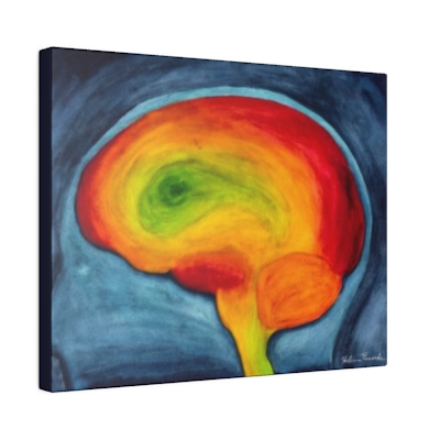 The Brain - Canvas Print - Vestibular System Watercolor Series 1 of 4