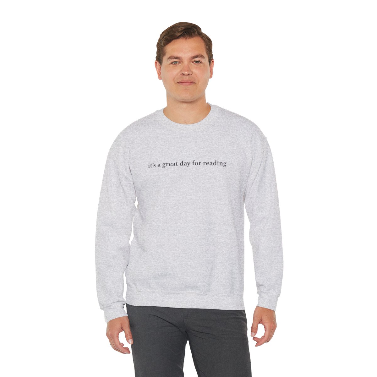 It's a Great Day for Reading Crewneck Sweatshirt for Readers, BookTokers, Book Influencers, Bookstagrammers product thumbnail image