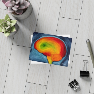 The Brain - Postcard - Vestibular System Watercolor Series 1 of 4