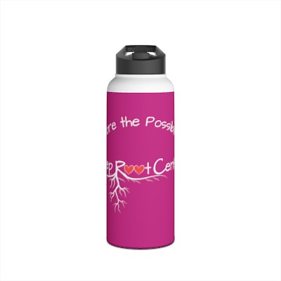 Explore the Possibiities DRC Logo - Stainless Steel Water Bottle, Standard Lid - pink
