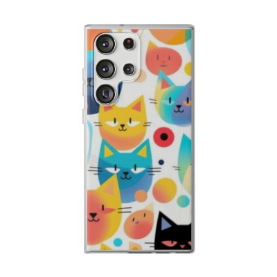 Funny Cat Flexi Cases For iPhone and Samsung