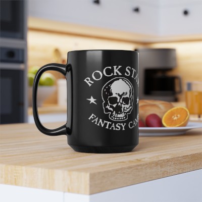Rock Star Fantasy Camp - Black Mug, 15oz