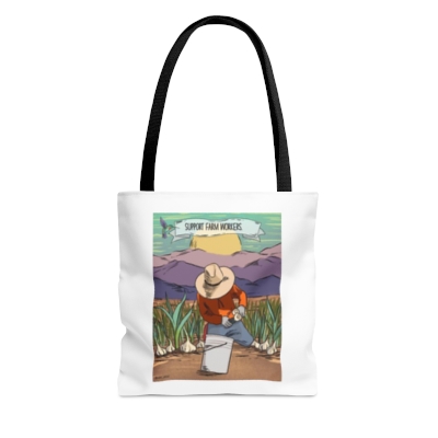 "Support farm workers" Tote Bag (AOP)