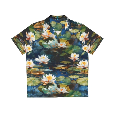 Lily Waterscape Men's Aloha Shirt