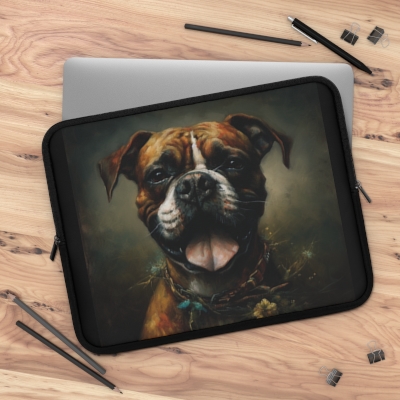 Boxer Dog Painting - Laptop Sleeve