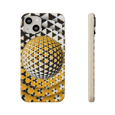 Yellow Gold Sphere Biodegradable Cases For iPhone and Samsung