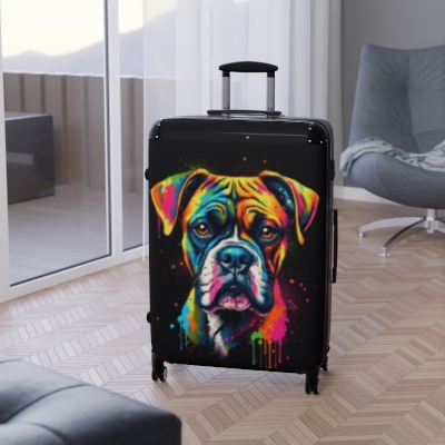 Colorful Boxer Dog - Suitcase