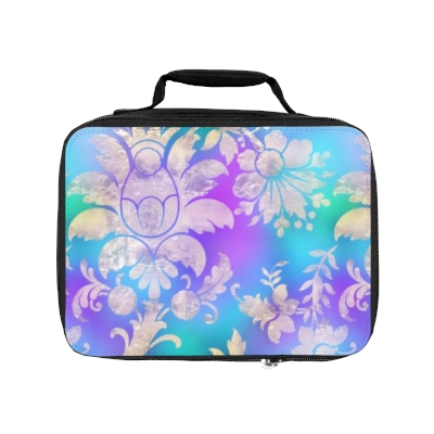 Lunch Bag/Bag For Lunch/Bright Colors/Damask/Bright Colorful Damask Style Print Lunch Bag