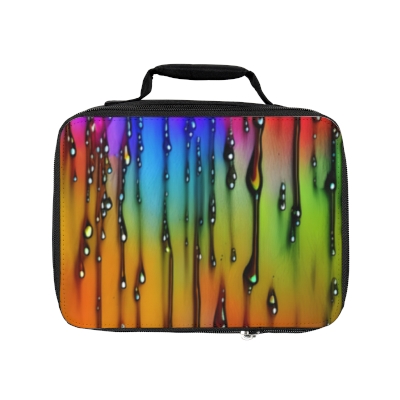 Lunch Bag/Bag For Lunch/Dripping/Abstract Print/Insulated Bag/Abstract Colorful Drips Lunch Bag